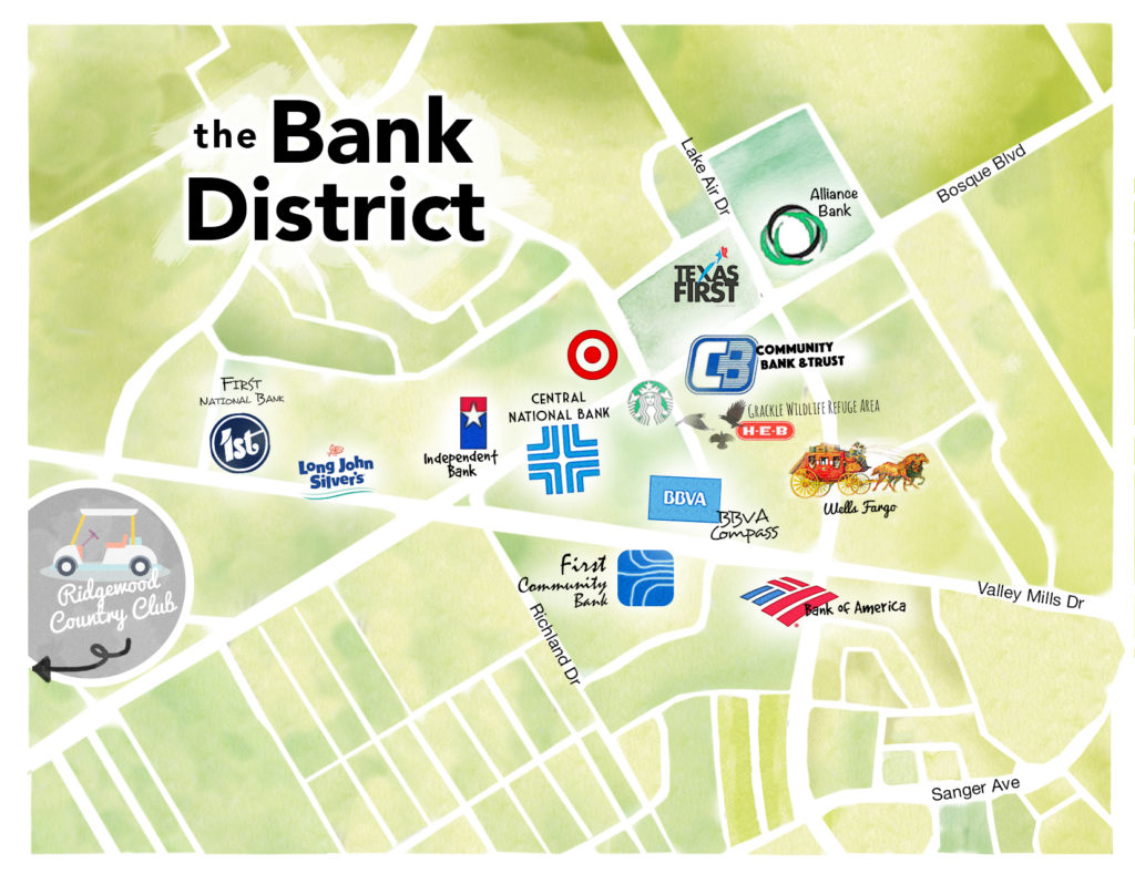 Waco Bank District Map
