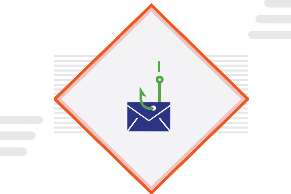 Image of Email Envelope with Fish Hook Through It